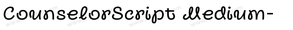 CounselorScript Medium字体转换